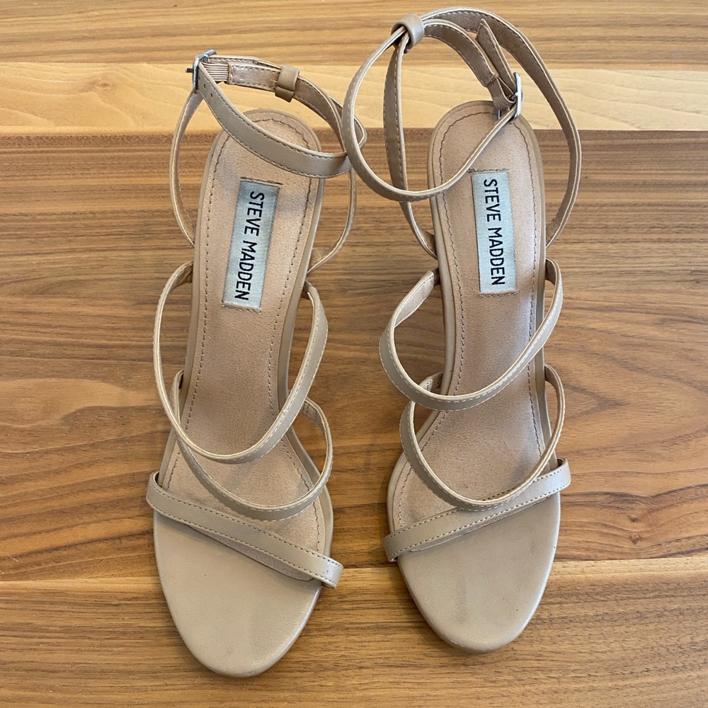 Steve Madden high heels 8.5 Fauna tan brown summer sandals pumps